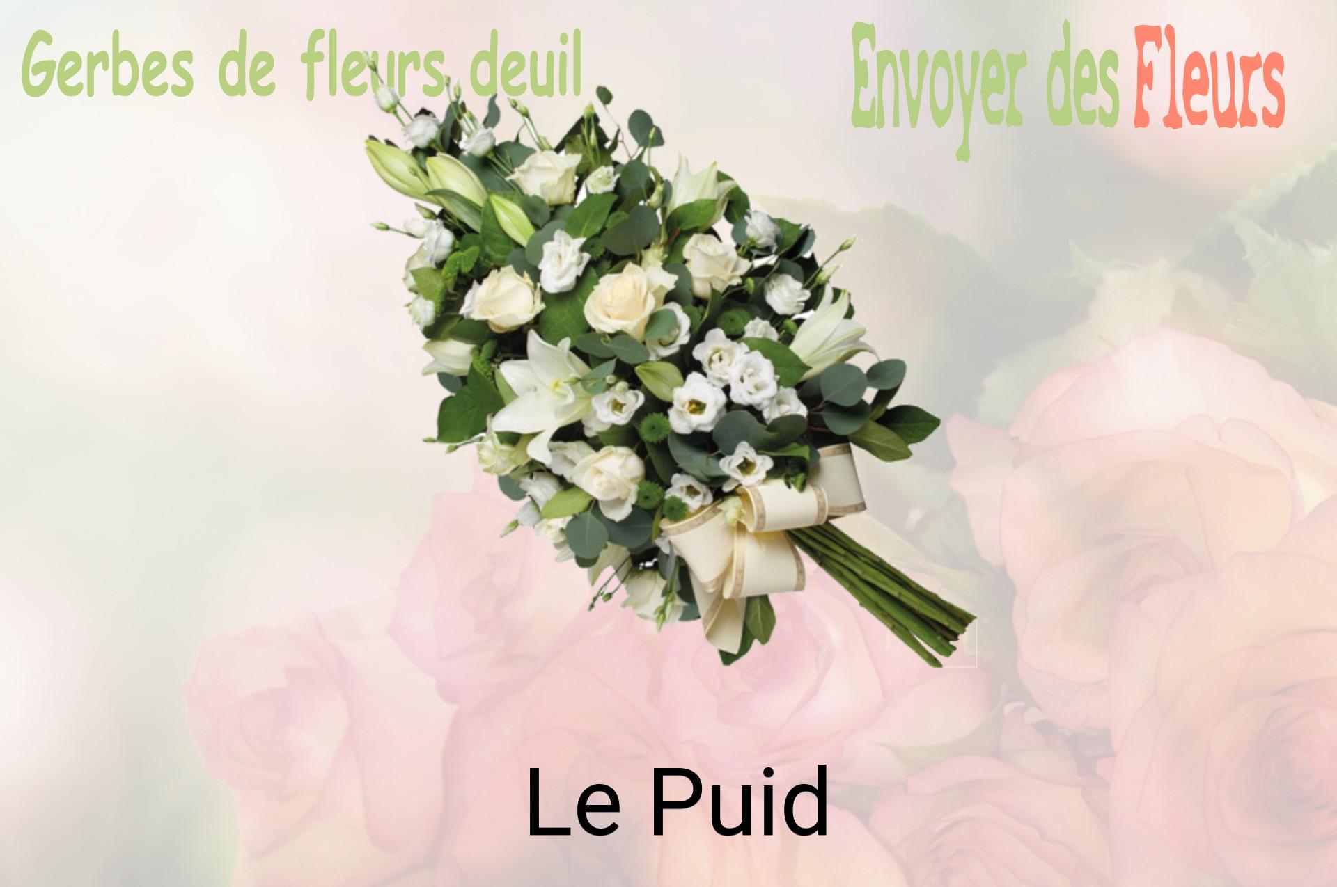 Gerbe de fleurs de deuil livrée à Le Puid